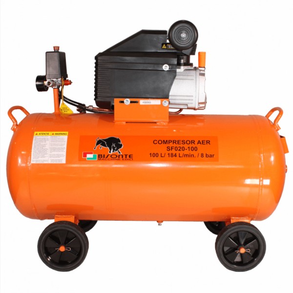 Маслен компресор Bisonte SF020-100 , 100l/8bar